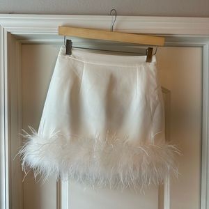White feather skirt